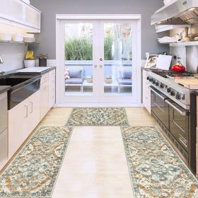 Farmhouse Kitchen Rug Sets of 3 Non Slip Washable Kitchen Rugs and Mats for Floor Boho Floor Carpet Runner for Kitchen, Laundry, Hallways