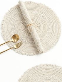 15 Inch Round Braided Placemats Set of 4