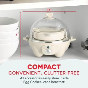 Rapid Egg Cooker - Boiler, Poacher & Steamer - Includes Measuring & Recipe Guide - Dishwasher Safe - BPA Free - Holds 7 Eggs, Cream