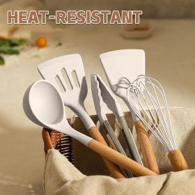 Kitchen Cooking Utensils Set, 33 pcs Non-Stick Silicone Cooking Kitchen Utensils Spatula Set with Holder