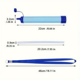 Personal Water Filter For Hiking, RV Camping, Travel, And Emergency Preparedness (Option: W13532853)